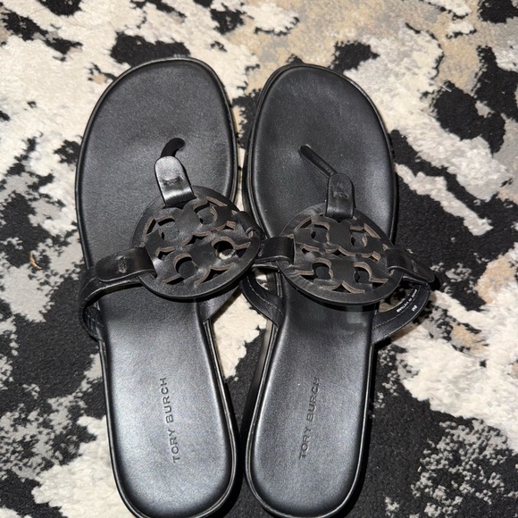 Tory Burch Black Miller Sandals - Picture 1 of 4